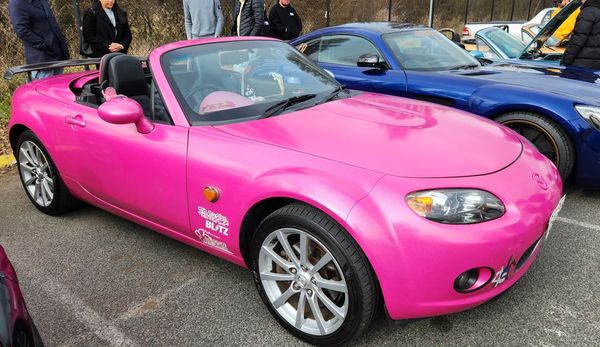 The brightest of pink cars